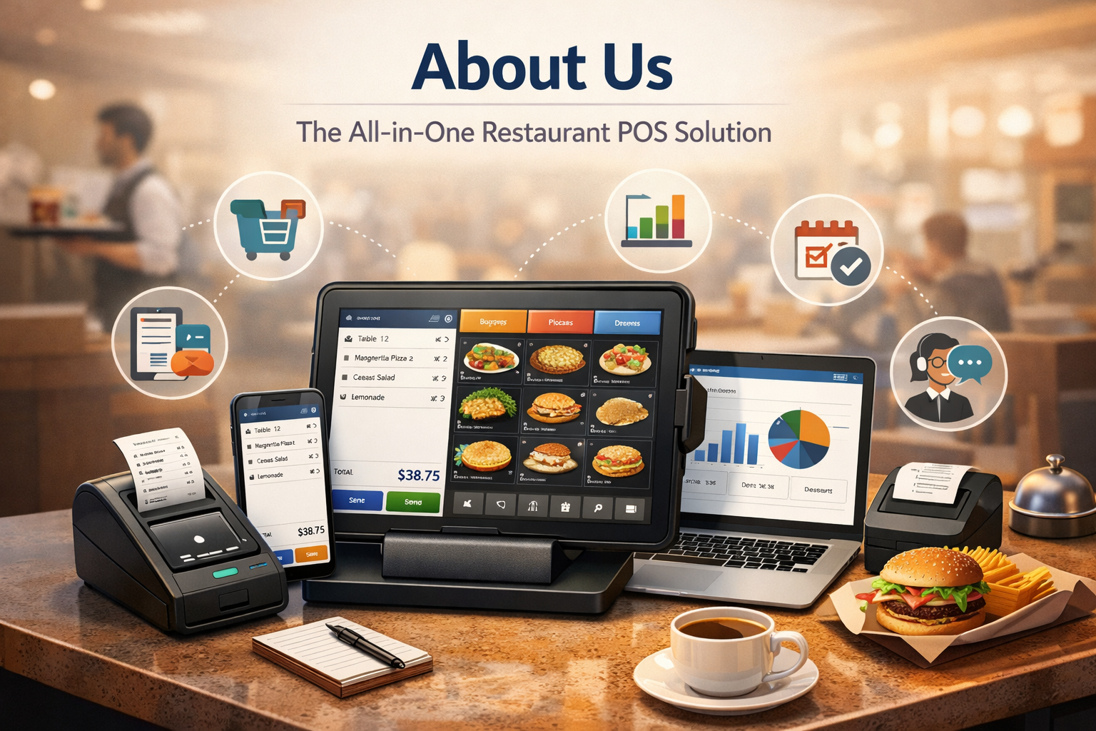 POS24 restoran sipariş ekranı